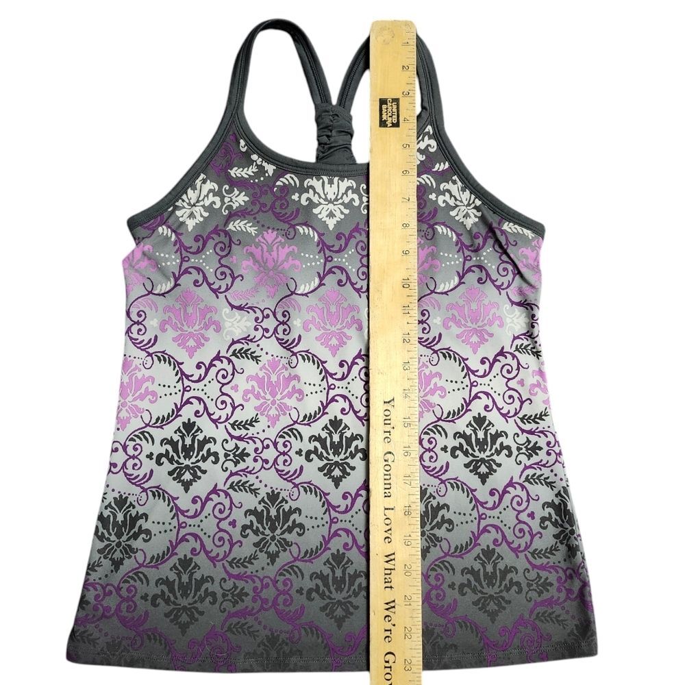 Athleta Gray and Purple Paisley Pavrita Tank Top. Sz. S - Picture 9 of 9